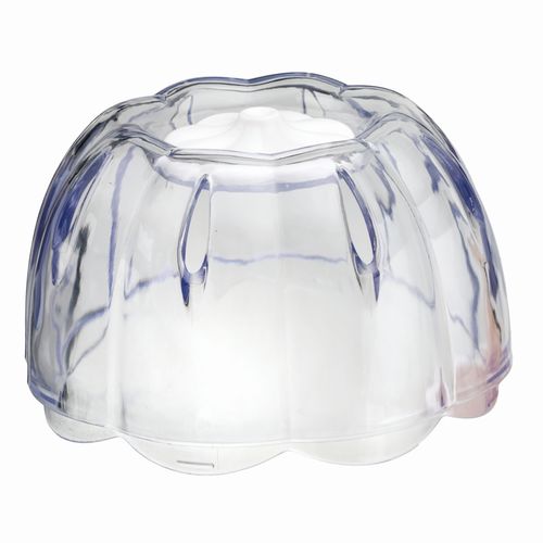 Bote recipiente guarda ajos  con ventilación – ABS libre de BPA – Blanco/Transparente