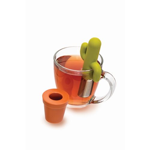 Filtro té / Infusor té / infusionador / colador té forma Cactus – Acero y  Pástico de grado alimentario libre de BPA – Verde