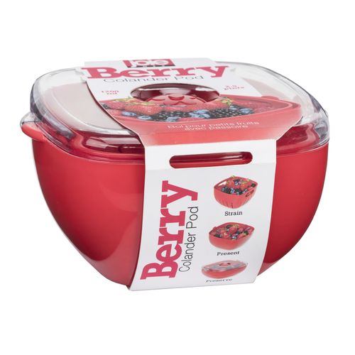 Recipiente frutero colador con tapa para frutas pequeñas – Plástico de