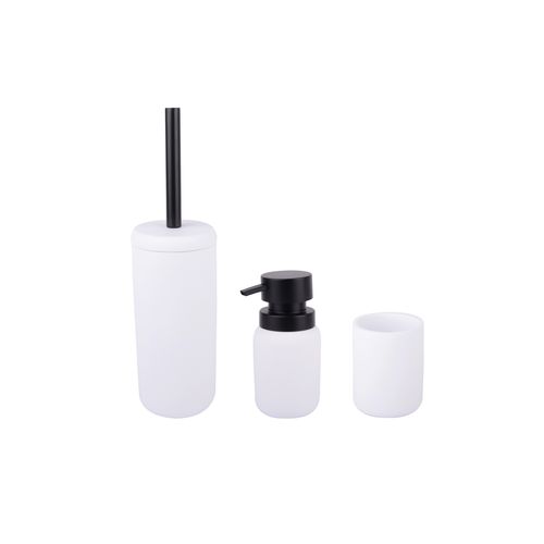 Vaso portacepillos de dientes para bao  Resina/ABS  Blanco Mate