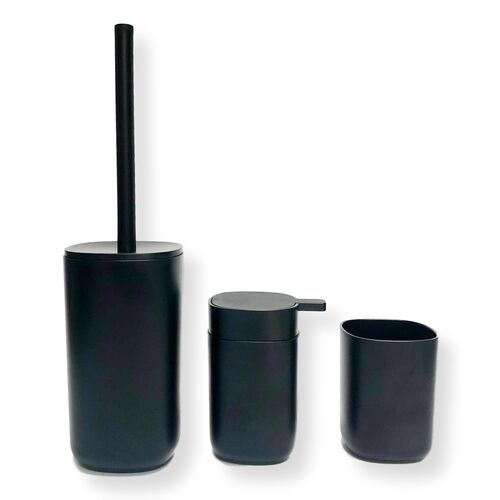 Vaso portacepillos de dientes para bao SIMPLE - Negro mate