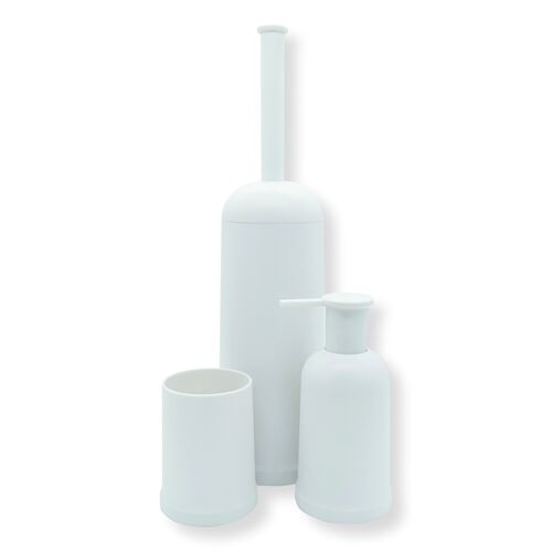 Vaso portacepillos de dientes para baño VINTAGE – HIPS libre de BPA – Blanco mate