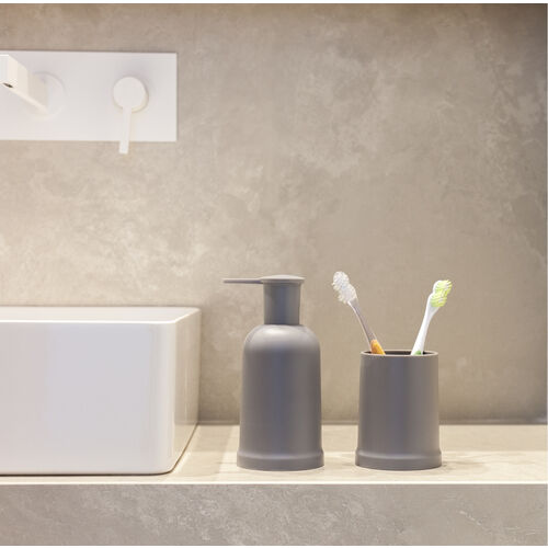 Escobillero para bao VINTAGE  HIPS libre de BPA  Gris mate