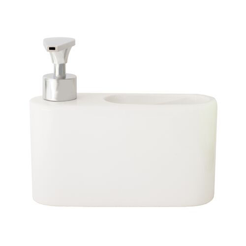Dosificador de jabón para cocina de cerámica SLIM - blanco
