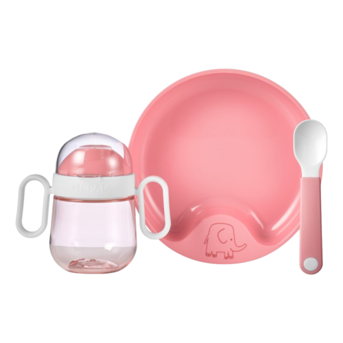 Vajilla de bebés Mio set 3 piezas Rosa
