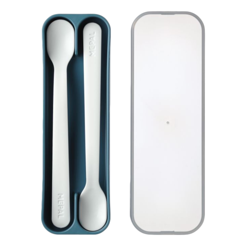 Set de cucharas largas con funda Mio Azúl