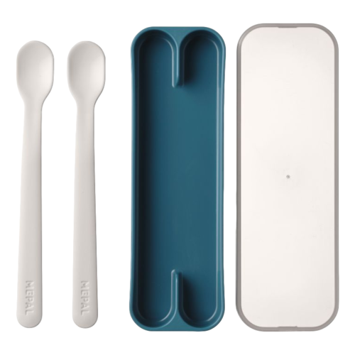 Set de cucharas largas con funda Mio Azúl