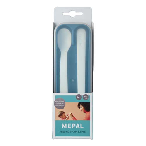 Set de cucharas largas con funda Mio Azúl