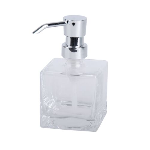 Dosificador dispensador jabón CUBE – Vidrio – Transparente