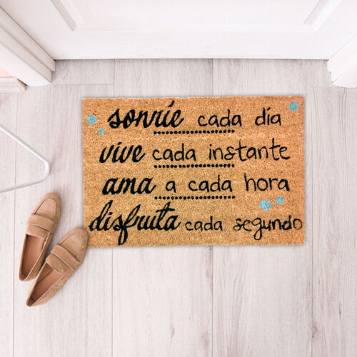 Felpudo coco - Sonríe, Vive, Ama