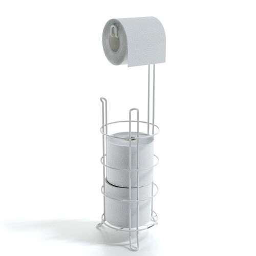 Portarrollos dispensador papel higiénico - blanco mate