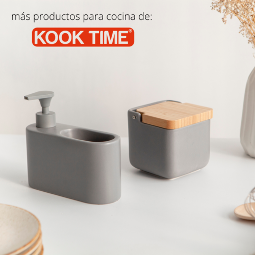 Dispensador de Jabón Líquido de Cerámica para Cocina plata - kookshop.es