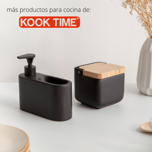 Dosificador de jabón para cocina de cerámica SLIM - negro